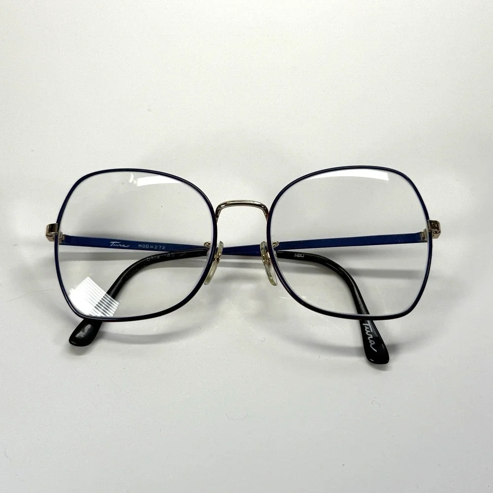 TURA MOD 272 Eyeglasses‎ Frame Only 5 3/4 55-18-145 OA Blue Red Made in Japan